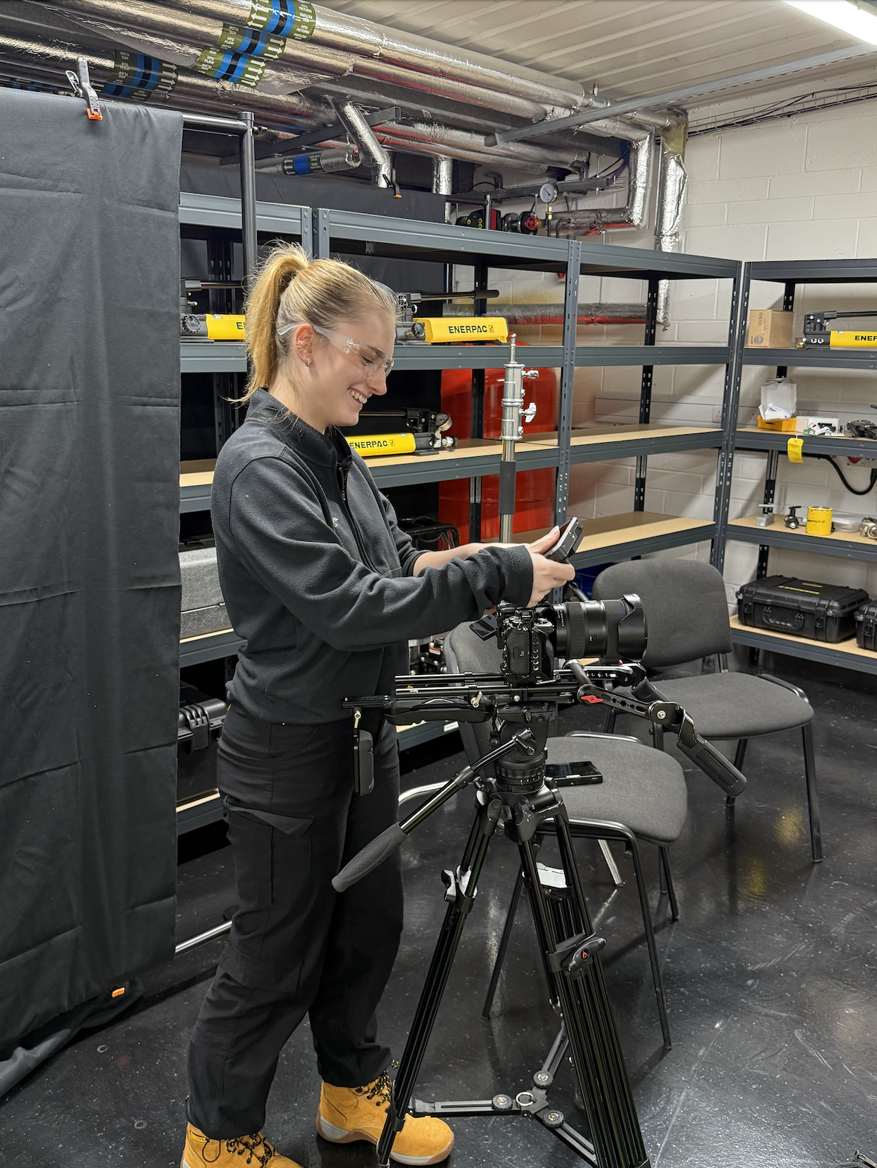 Shot Blast Media team on set